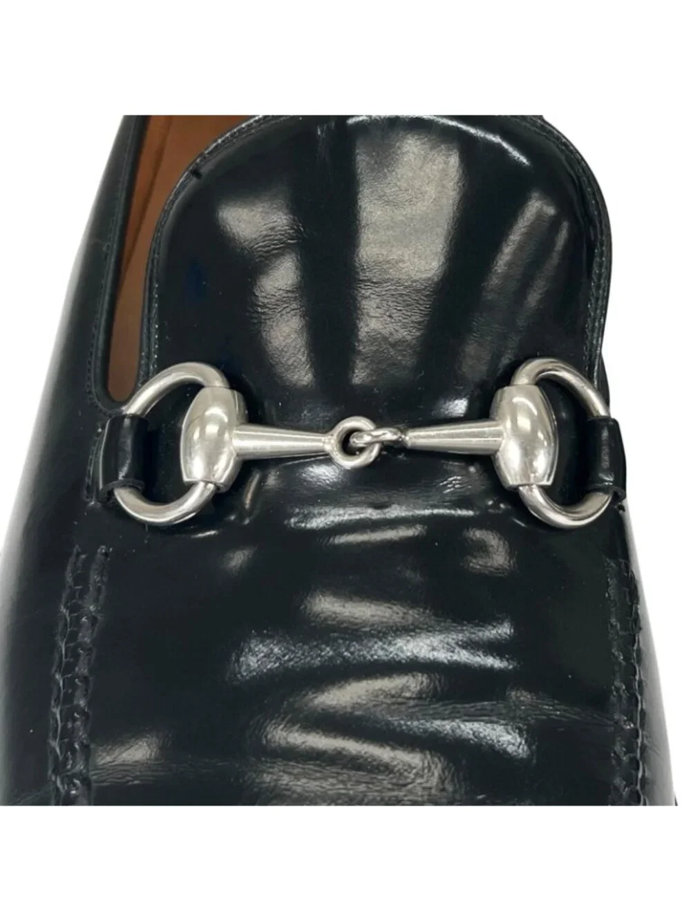 Gucci Horsebit Loafers Leather Shoes Black Silver
